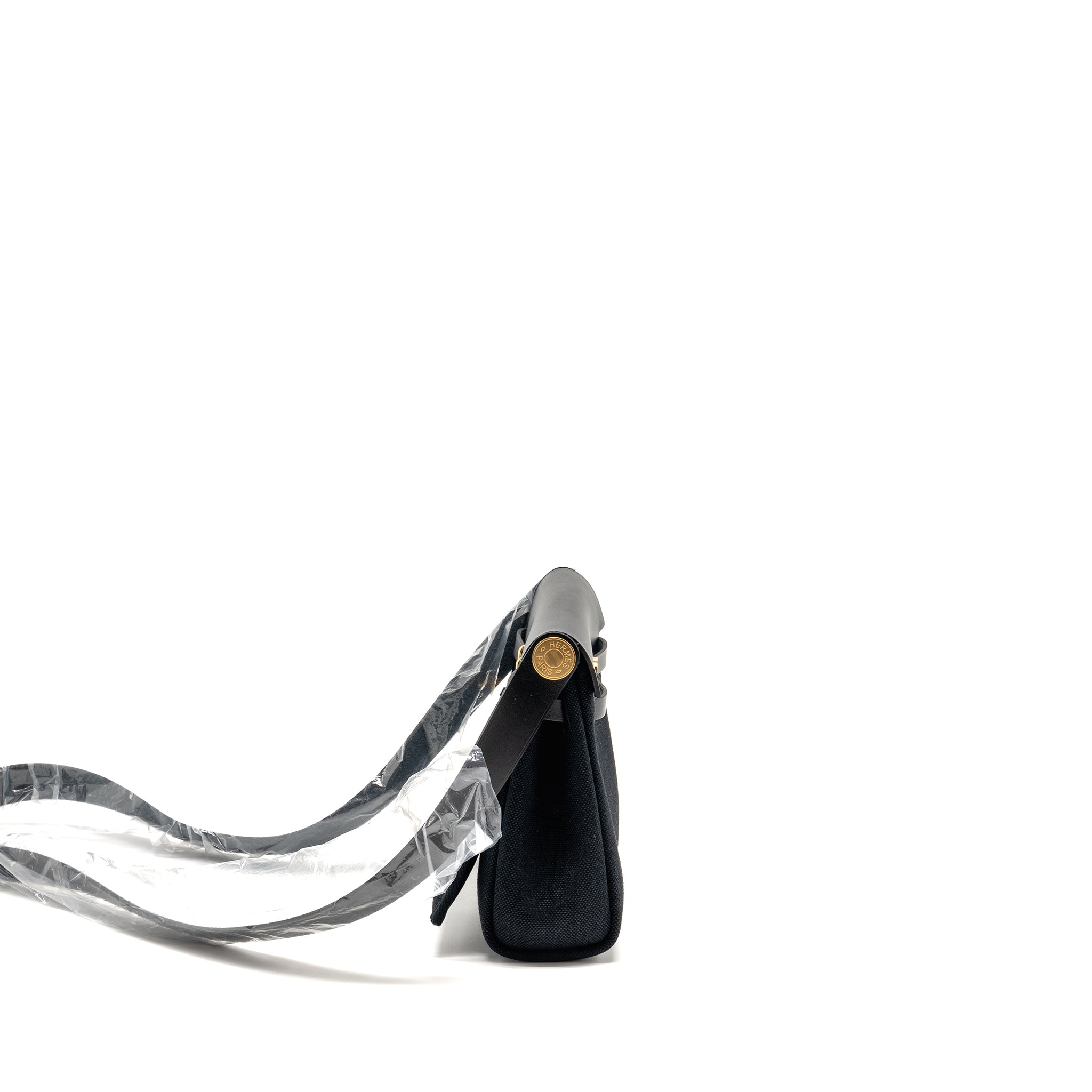 HERMES HERBAG MINI CANVAS / HUNTER BLACK GHW