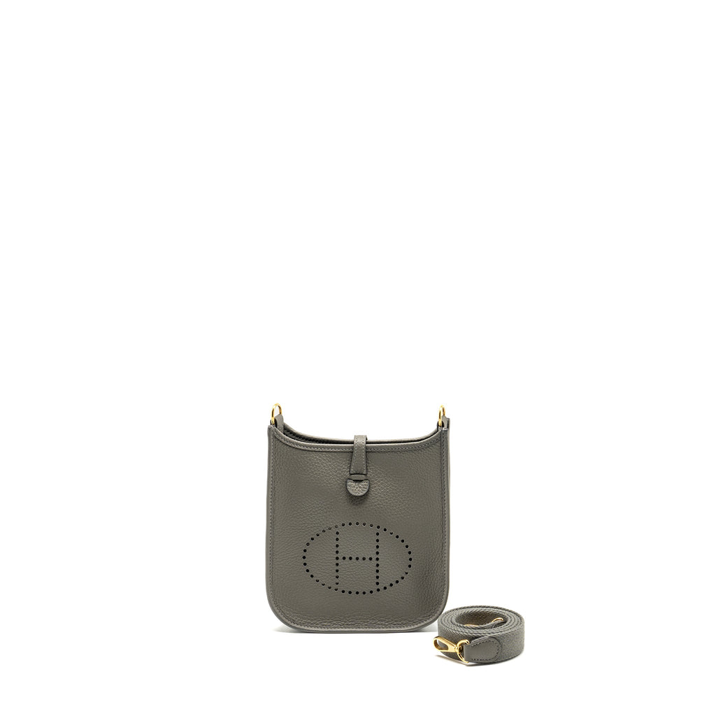 HERMES MINI EVELYNE CLEMENCE GRIS MEYER GHW