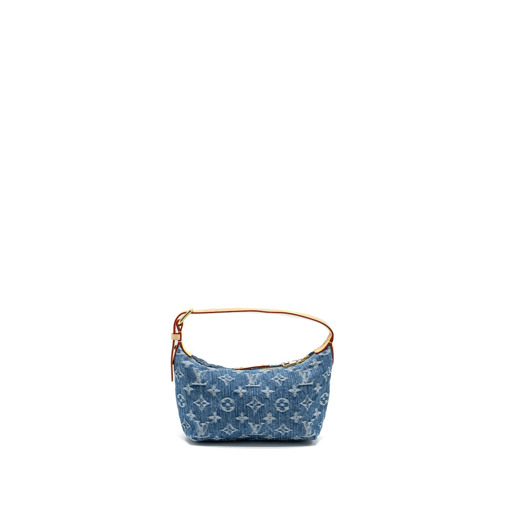 LOUIS VUITTON HILLS POCHETTE MONOGRAM DENIM BLUE GHW