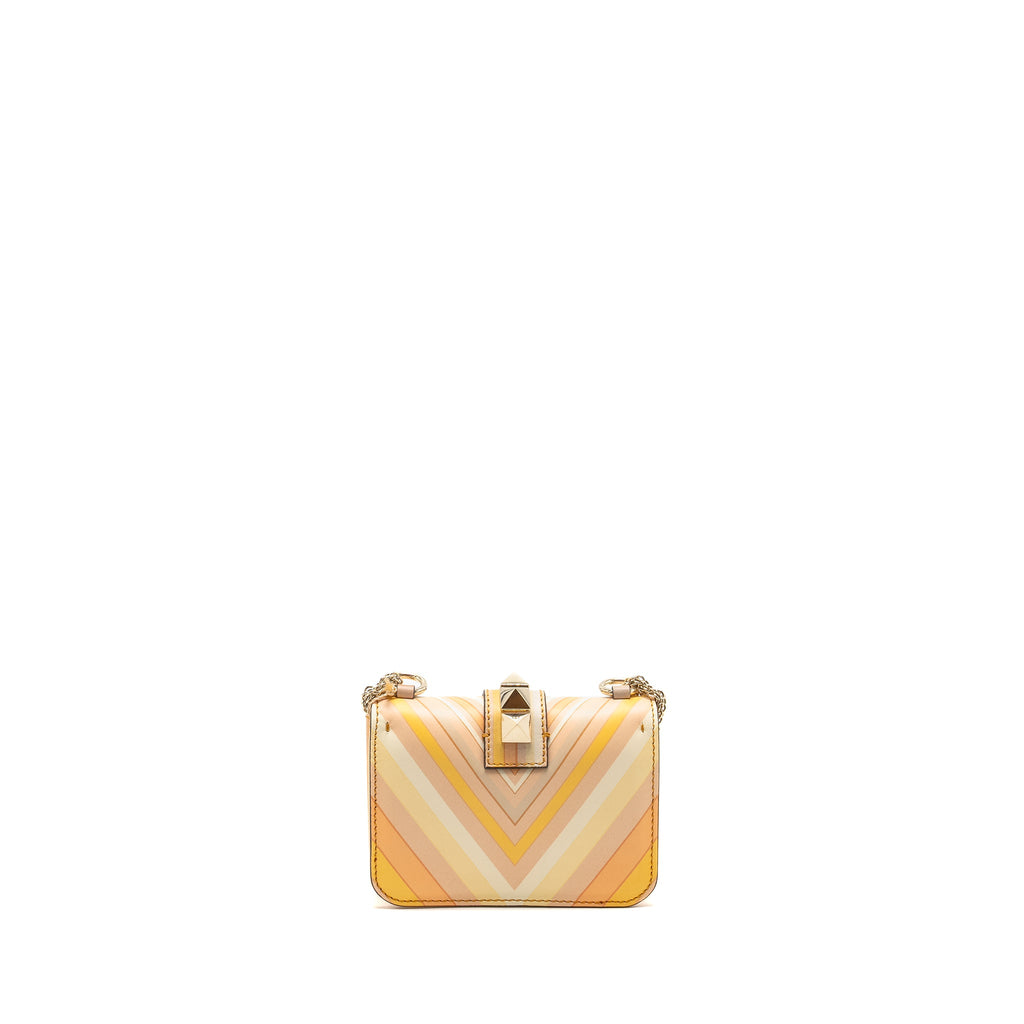 VALENTINO MINI GLAM LOCK ROCKSTUD FLAP BAG LEATHER MULTICOLOUR LGHW