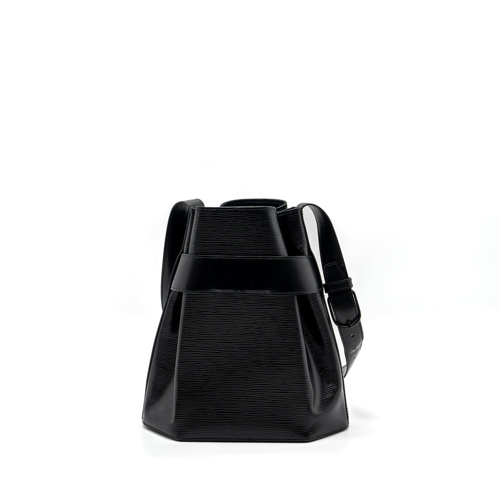 LOUIS VUITTON VINTAGE SAC SEAU BUCKET CROSSBODY BADGE EPI BLACK SHW
