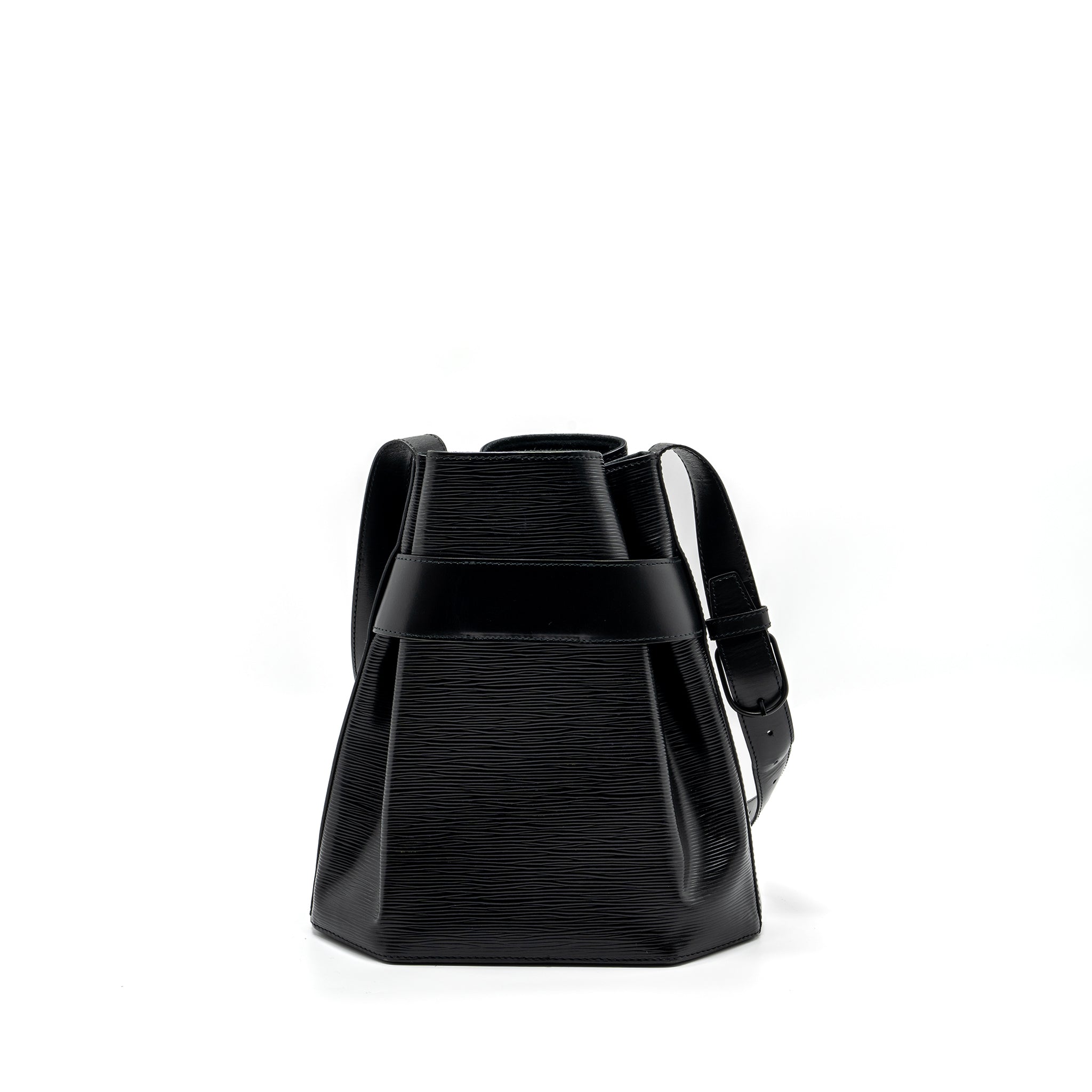 LOUIS VUITTON VINTAGE SAC SEAU BUCKET CROSSBODY BADGE EPI BLACK SHW