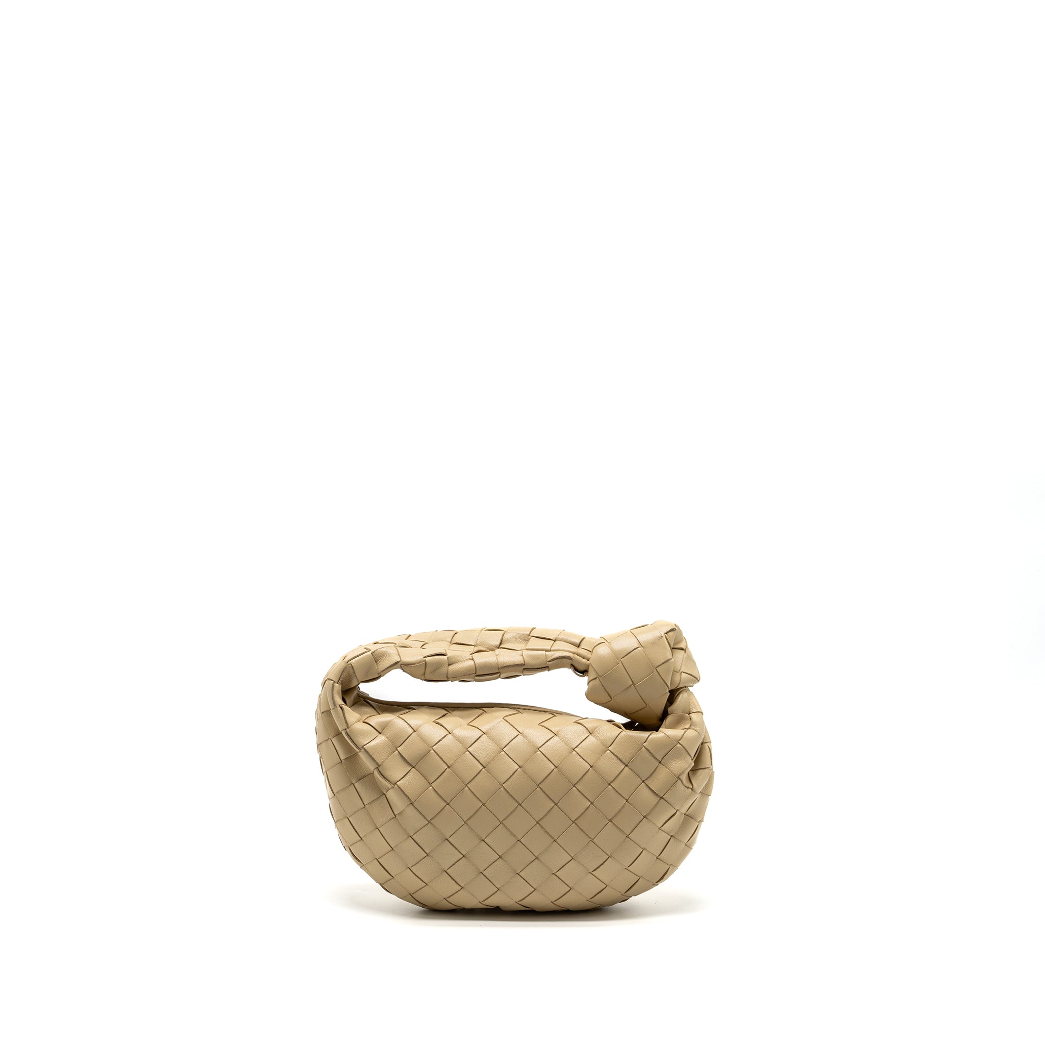 BOTTEGA VENETA MINI JODIE LAMBSKIN BEIGE GHW