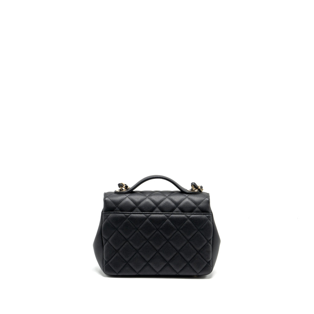 CHANEL MEDIUM BUSINESS AFFINITY CAVIAR BLACK LGHW
