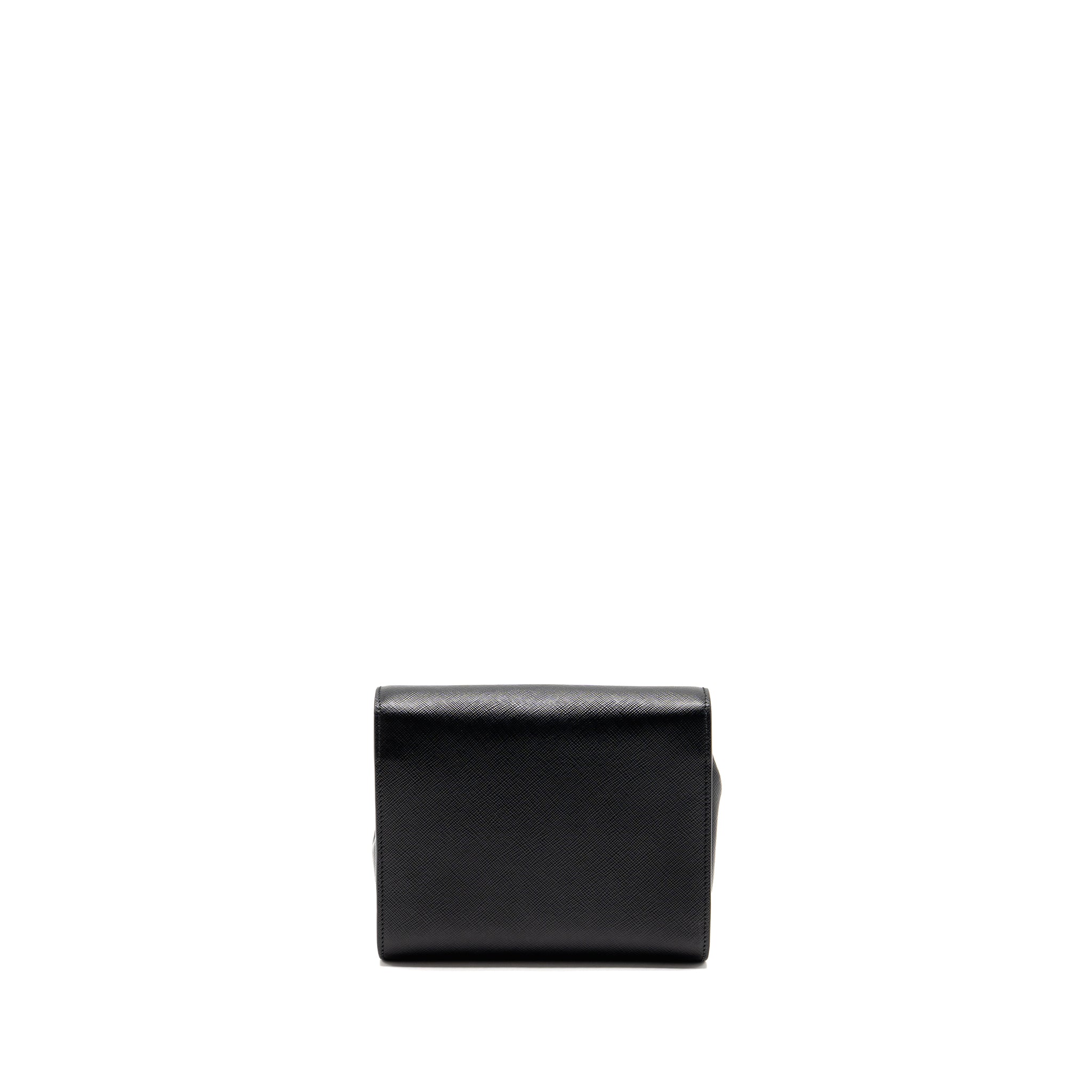 PRADA SAFFIANO CHAIN BAG CALFSKIN BLACK GHW