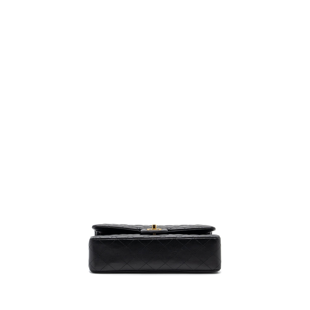 CHANEL MEDIUM CLASSIC FLAP BAG LAMBSKIN BLACK GHW