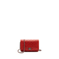 CHANEL BOY WALLET ON CHAIN CAVIAR RED RUTHENIUM SILVER HARDWARE