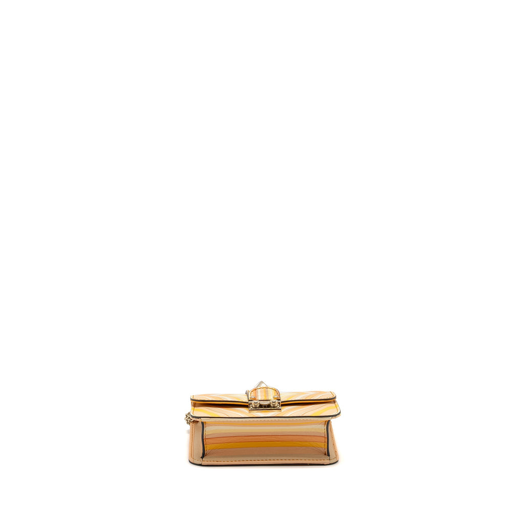 VALENTINO MINI GLAM LOCK ROCKSTUD FLAP BAG LEATHER MULTICOLOUR LGHW