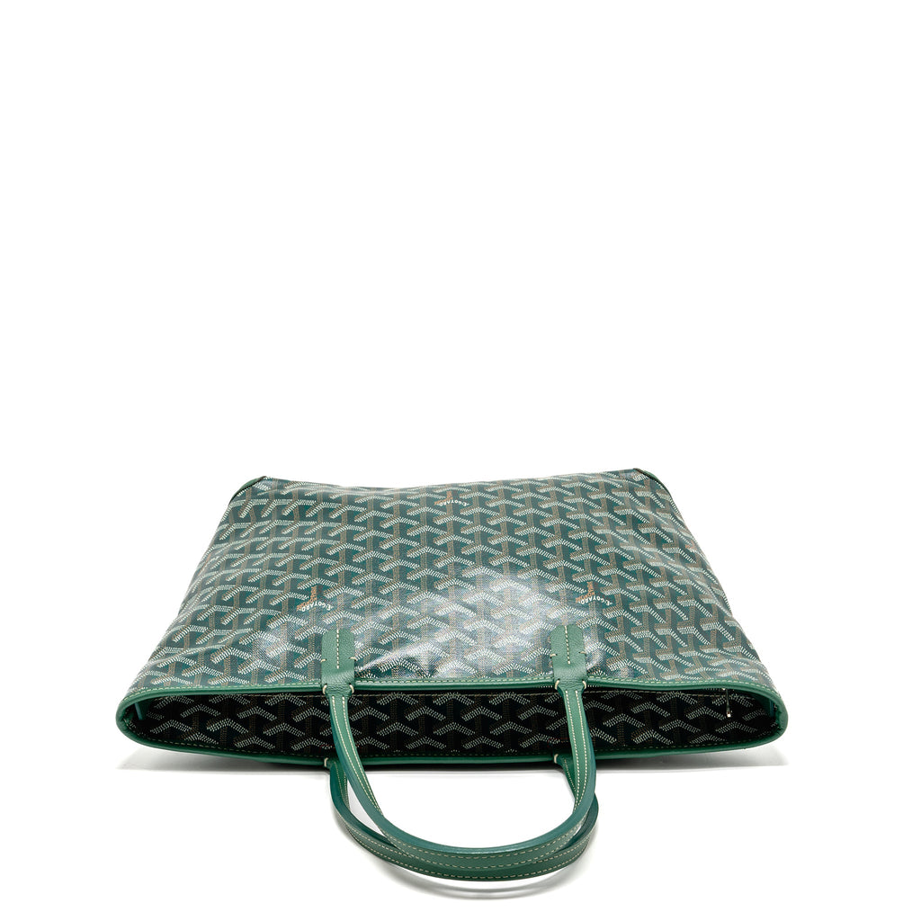 GOYARD ARTOIS PM HANDBAG GOYARDINE CANVAS/CALFSKIN GREEN SHW
