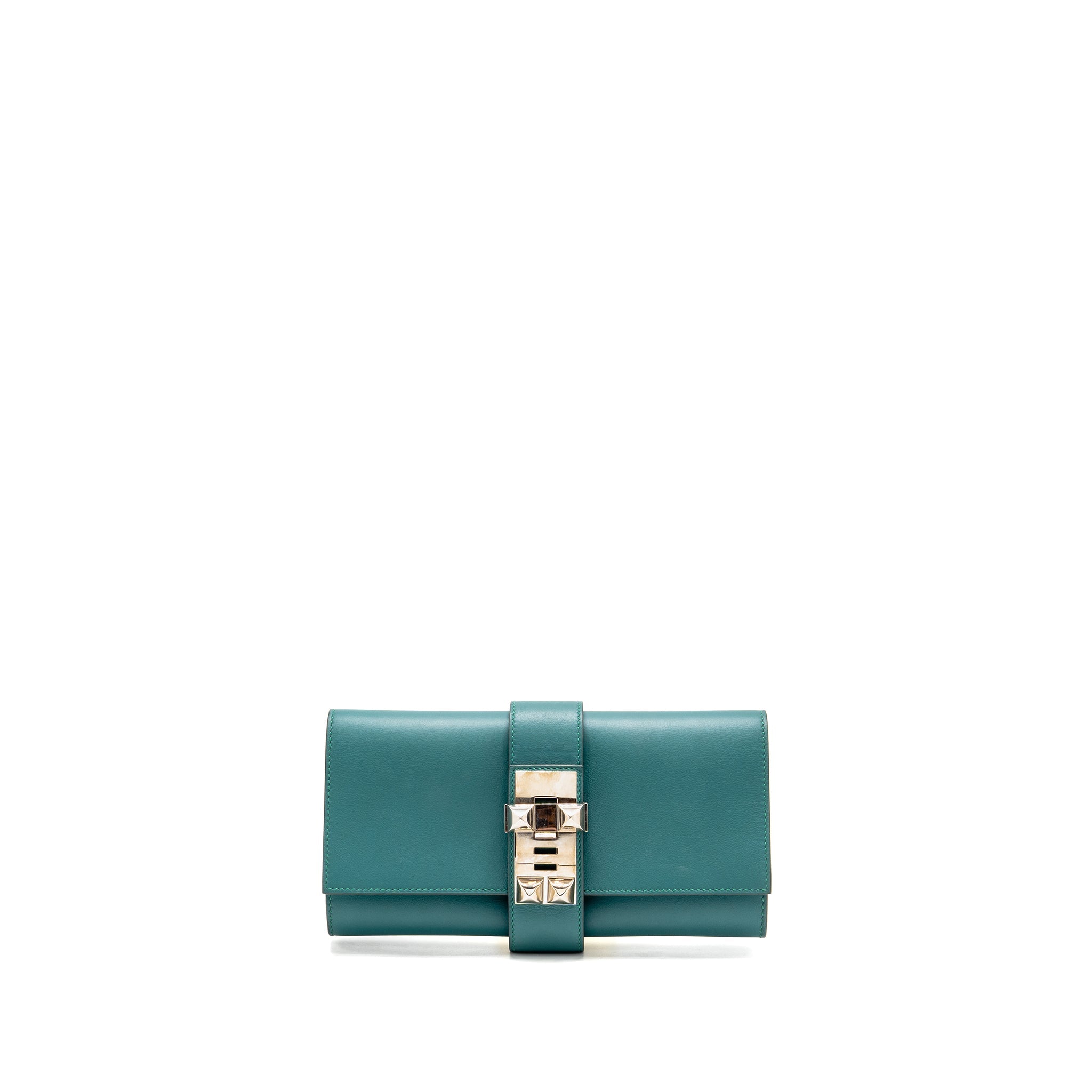 HERMES POCHETTE MEDOR 23 SWIFT MALACHITE SHW