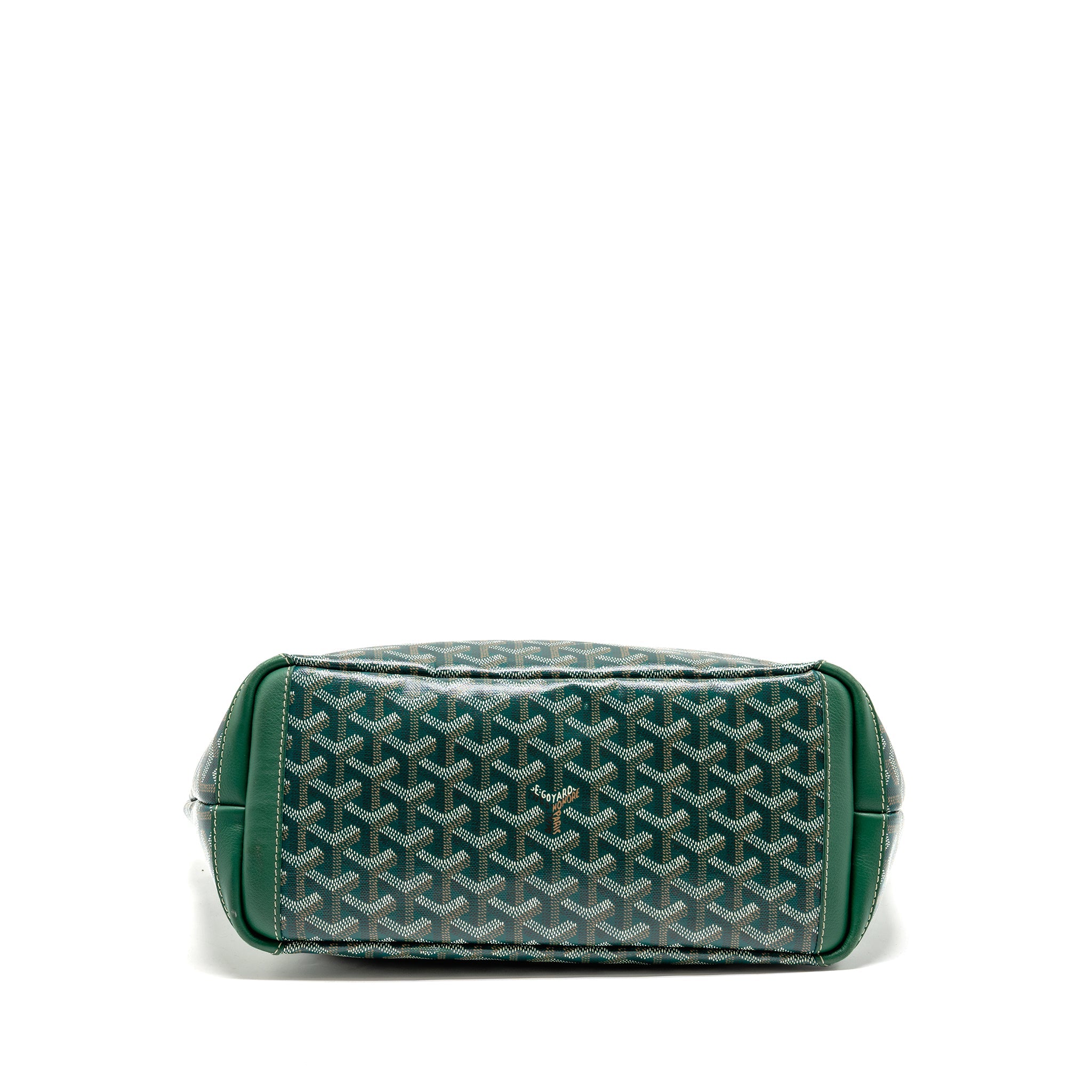 GOYARD ARTOIS PM HANDBAG GOYARDINE CANVAS/CALFSKIN GREEN SHW
