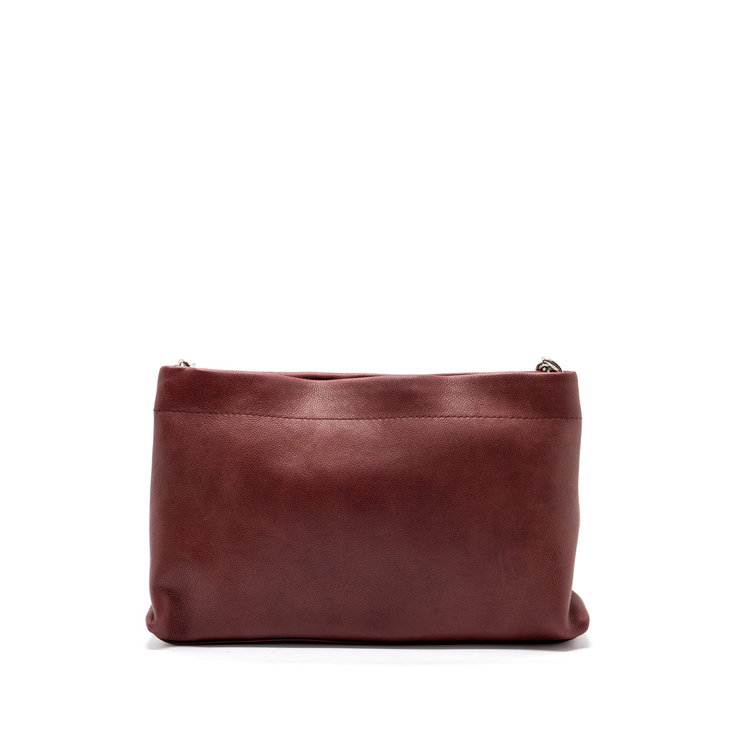 CHANEL TOTE BAG GRAIN CALFSKIN RED SHW