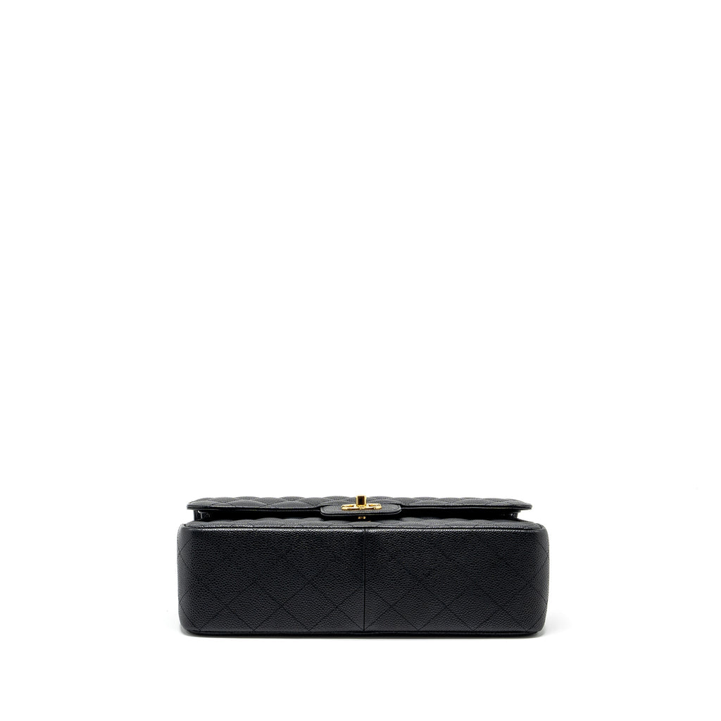 CHANEL JUMBO CLASSIC DOUBLE FLAP BAG CAVIAR BLACK GHW