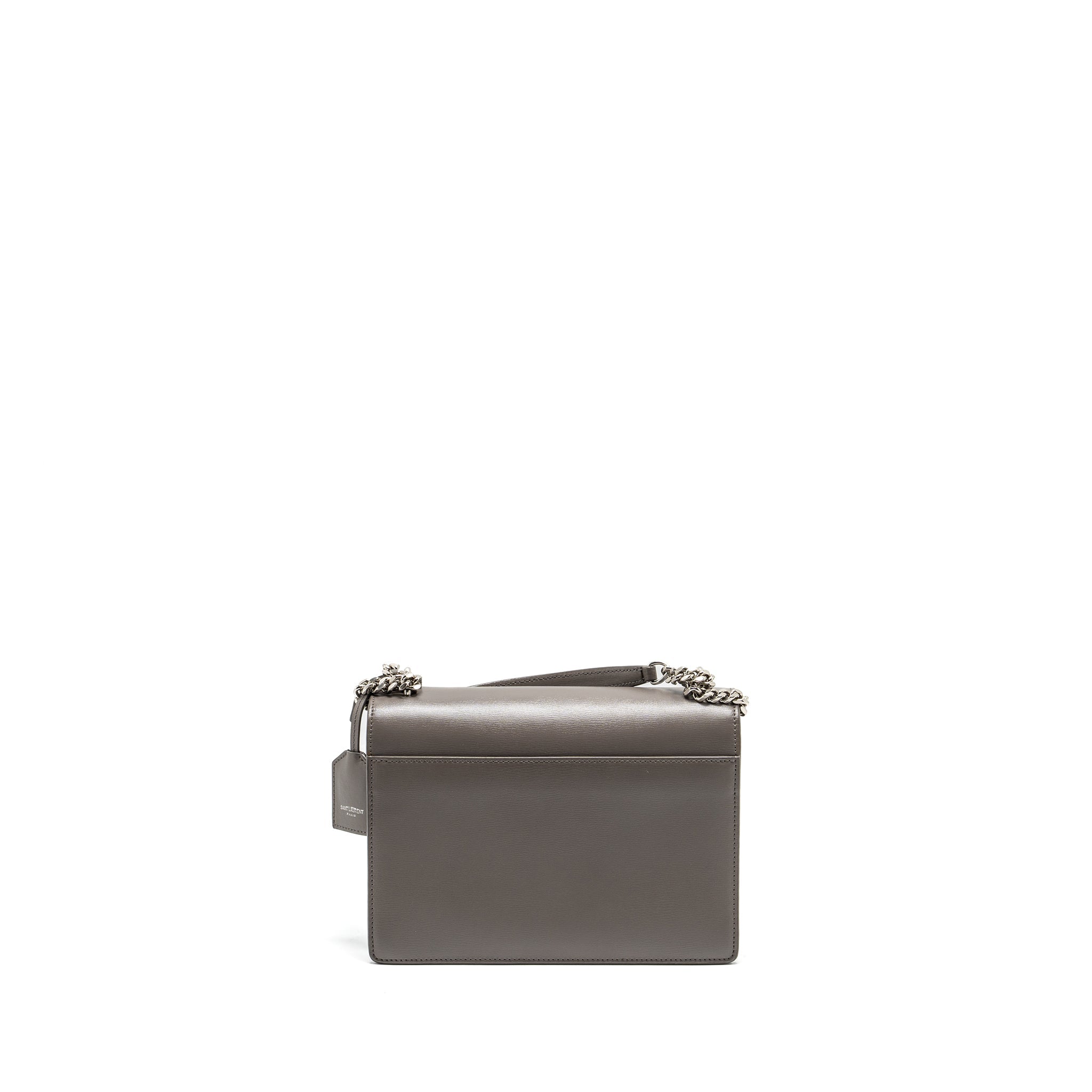 SAINT LAURENT / YSL MEDIUM SUNSET BAG CALFSKIN GREY SHW