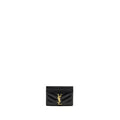 SAINT LAURENT CARD CASE CALFSKIN BLACK GHW