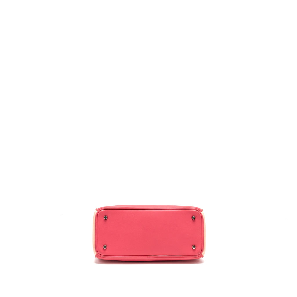 DIOR MINI DIORISSIMO TOTE BAG CALFSKIN DARK PINK/LIGHT PINK SHW