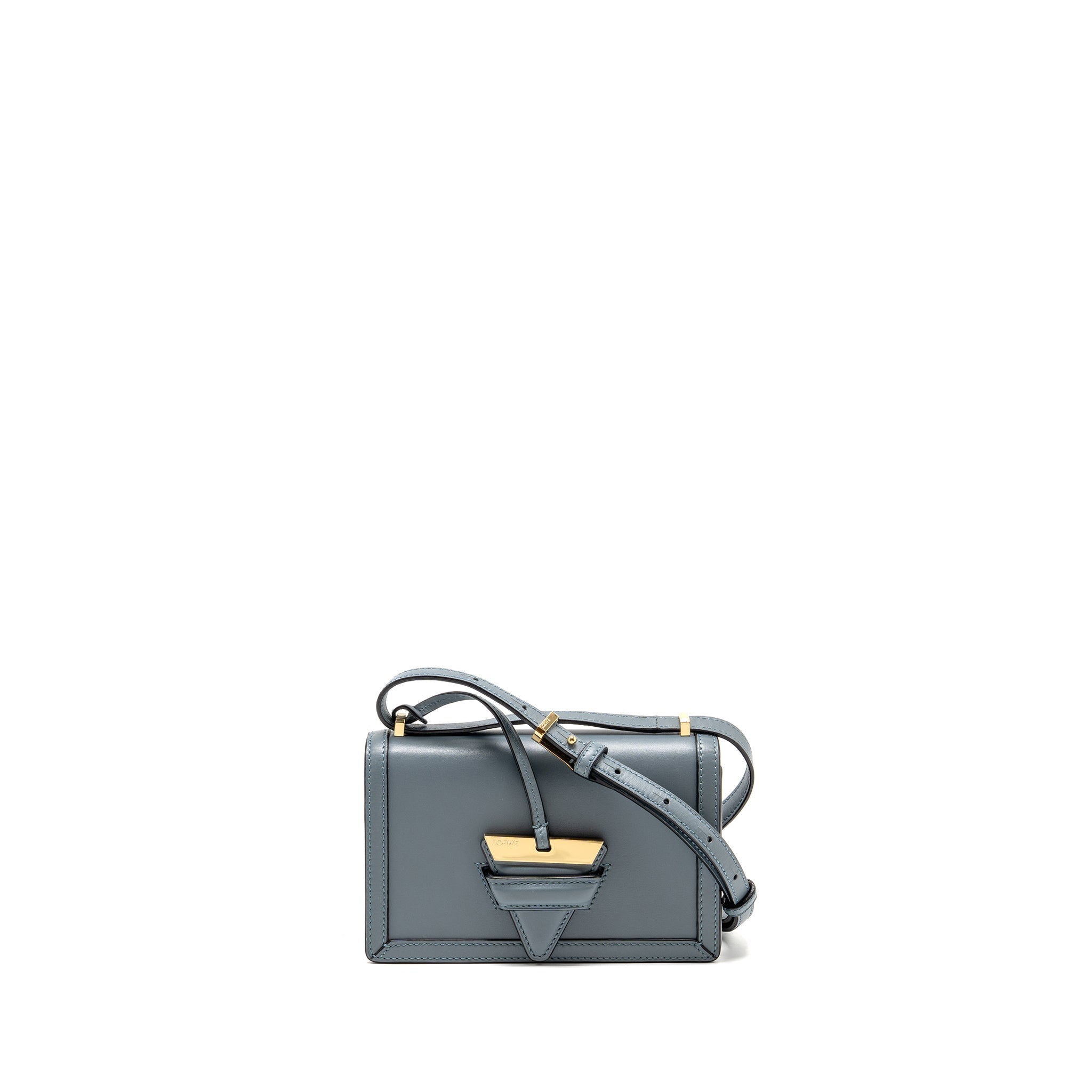 LOEWE BARCELONA SHOULDER BAG CALFSKIN BLUE GHW