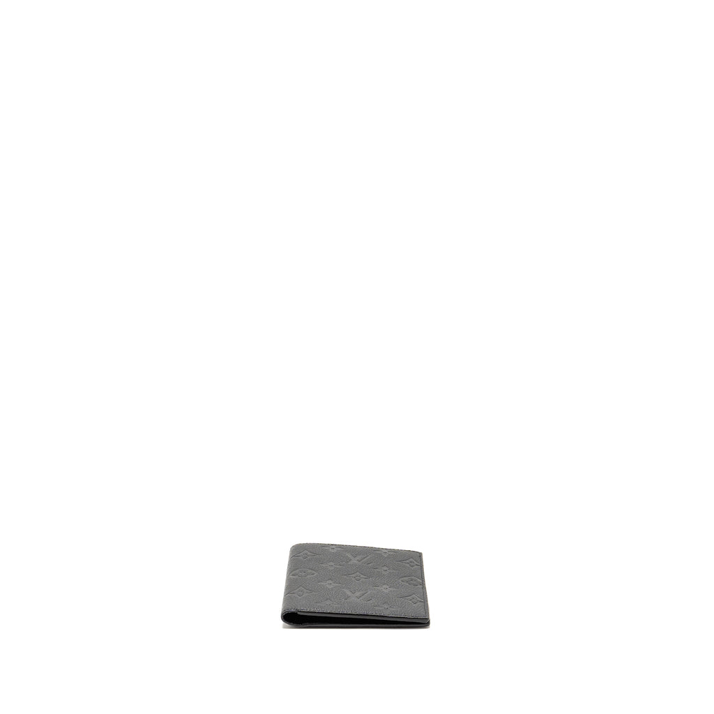 LOUIS VUITTON PASSPORT COVER MONOGRAM EMPREINTE LEATHER BLACK