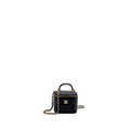 CHANEL TOP HANDLE MINI VANITY CASE WITH CHAINS LAMBSKIN BLACK LGHW