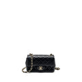 CHANEL MINI RECTANGULAR FLAP BAG LAMBSKIN BLACK LGHW