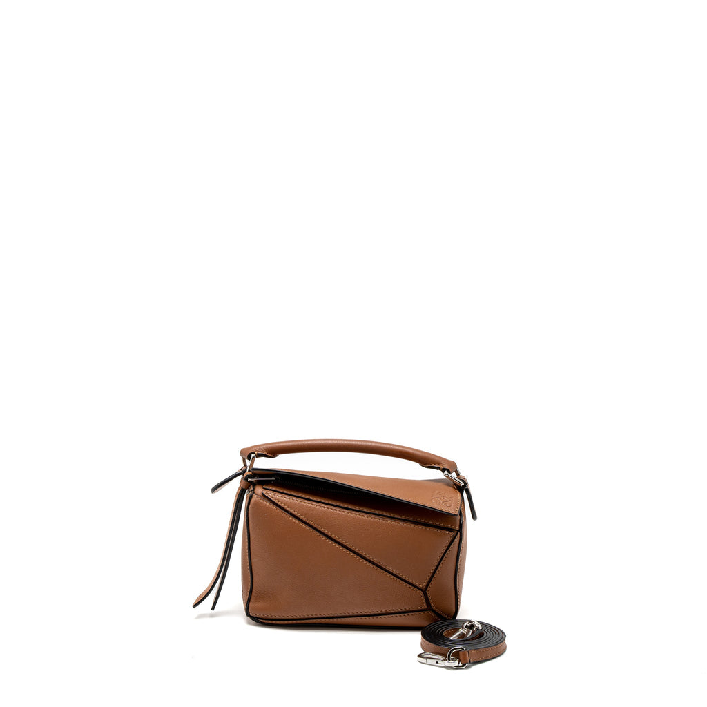 LOEWE MINI PUZZLE BAG CALFSKIN TAN SHW
