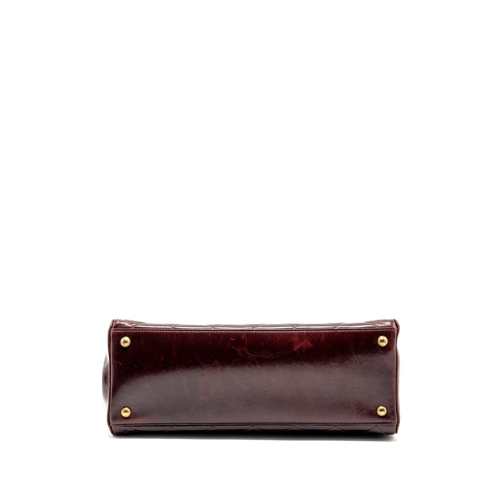 CHANEL PERFECT EDGE TOTE BAG CALFSKIN BURGUNDY GHW