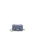 CHANEL CLASSIC MINI RECTANGULAR FLAP BAG LAMBSKIN IRIDESCENT LIGHT PURPLE LGHW (MICROCHIP)