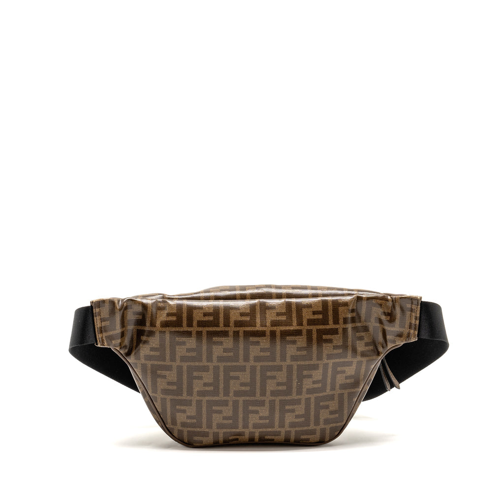 FENDI ROMA FENDI WAIST BAG CANVAS BROWN GHW