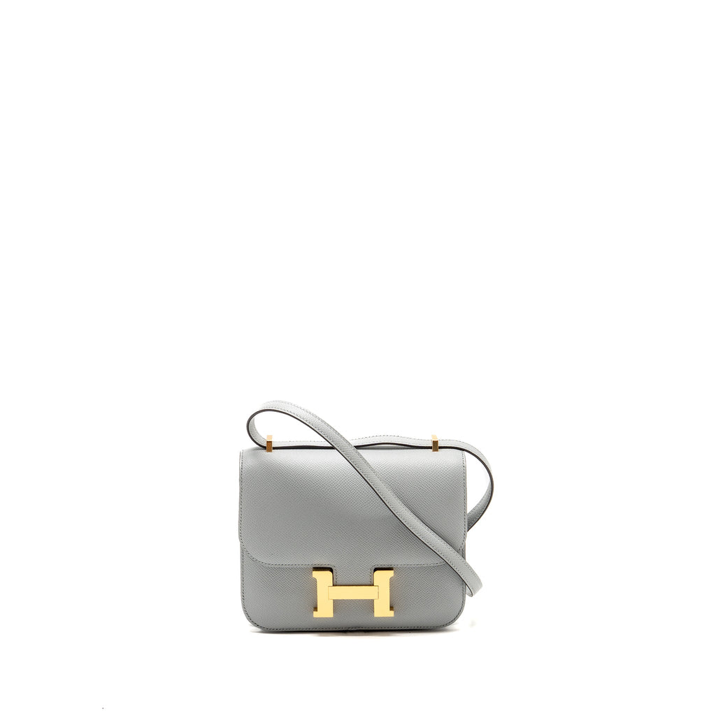 HERMES MINI CONSTANCE EPSOM 8U BLEU GLACIER GHW