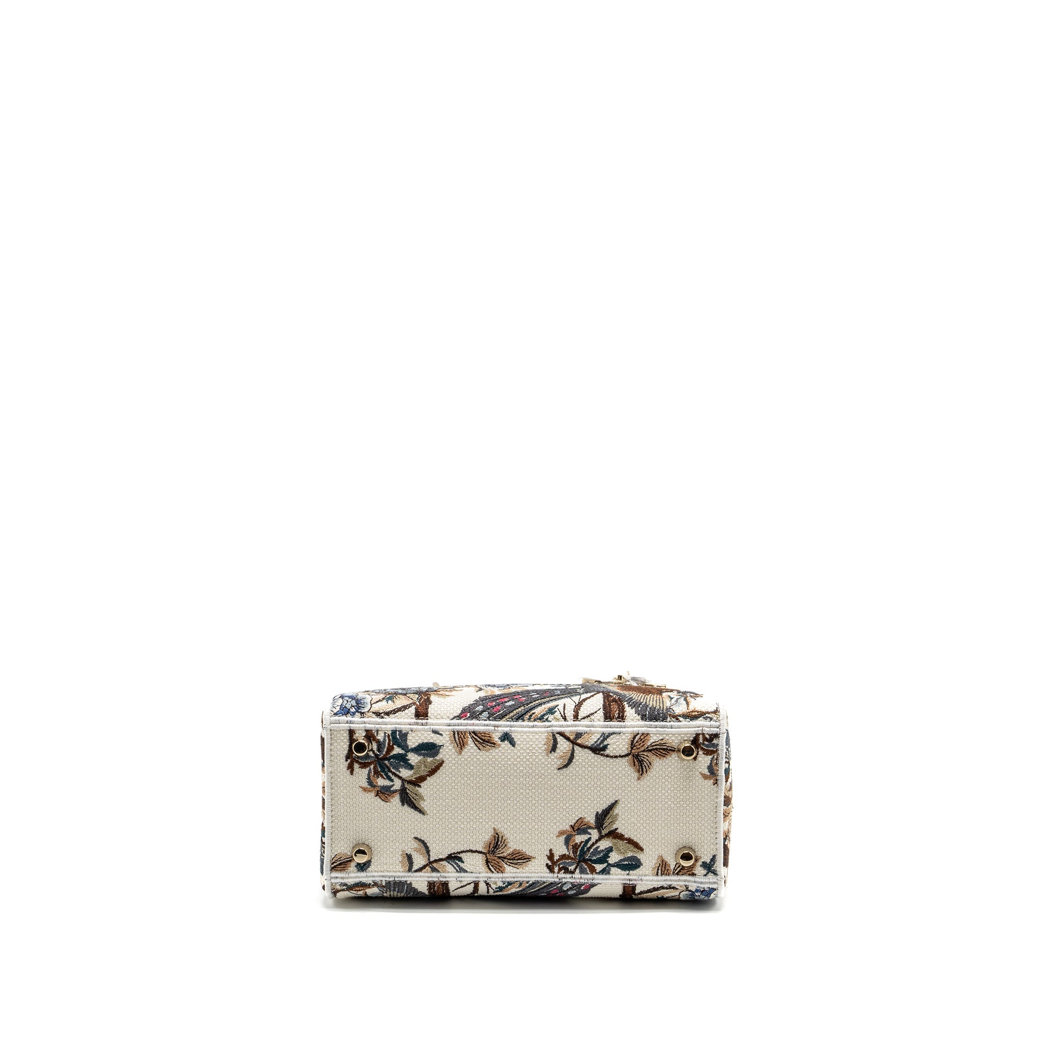 DIOR MEDIUM LADY D-LITE BAG EMBROIDERY WHITE/MULTICOLOR LGHW
