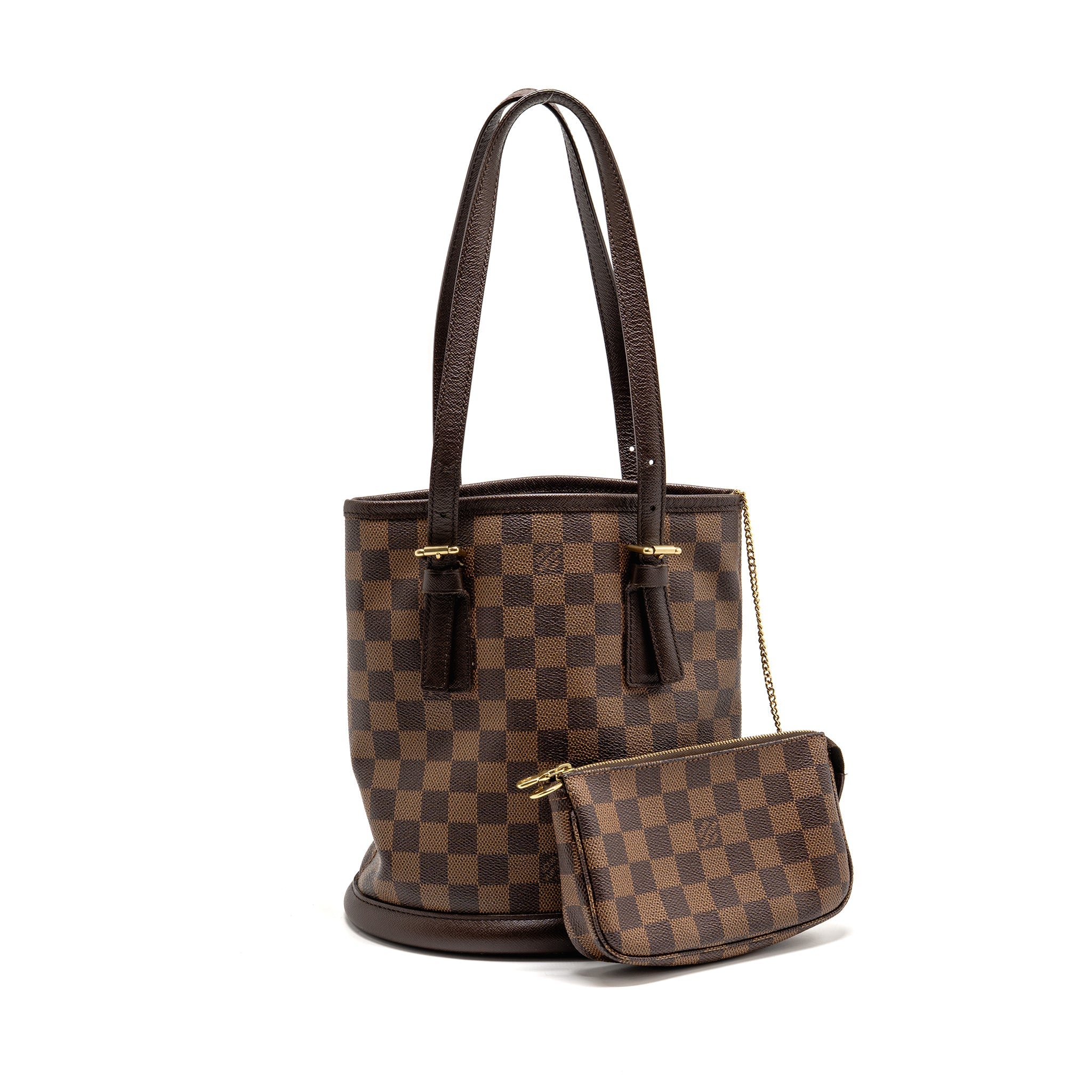LOUIS VUITTON MARAIS BUCKET BAG DAMIER EBENE GHW