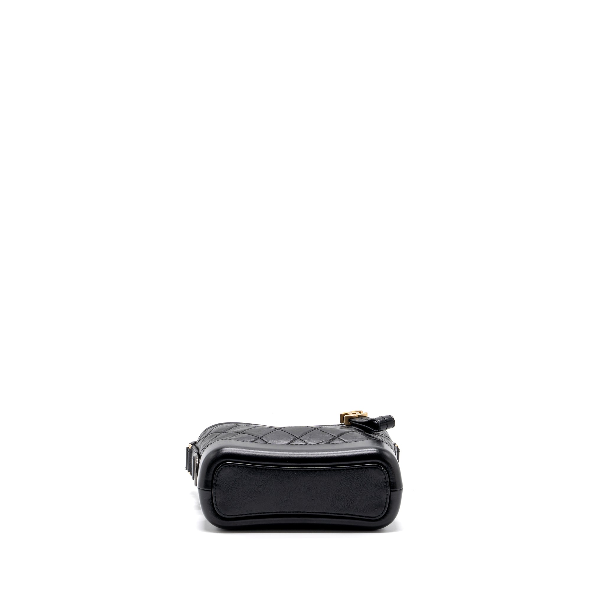 CHANEL SMALL GABRIELLE HOBO BAG AGED CALFSKIN BLACK MULTICOLOUR HARDWARE