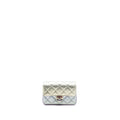 CHANEL CLUTCH CALFSKIN IRIDESCENT MULTICOLOUR WITH MULTICOLOUR AND SILVER HARDWARE (MICROCHIP)