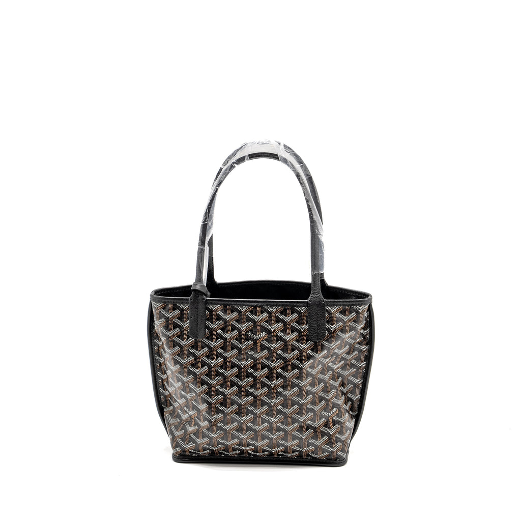 GOYARD MINI ANJOU TOTE GOYARDLINE CANVAS/LEATHER BLACK SHW