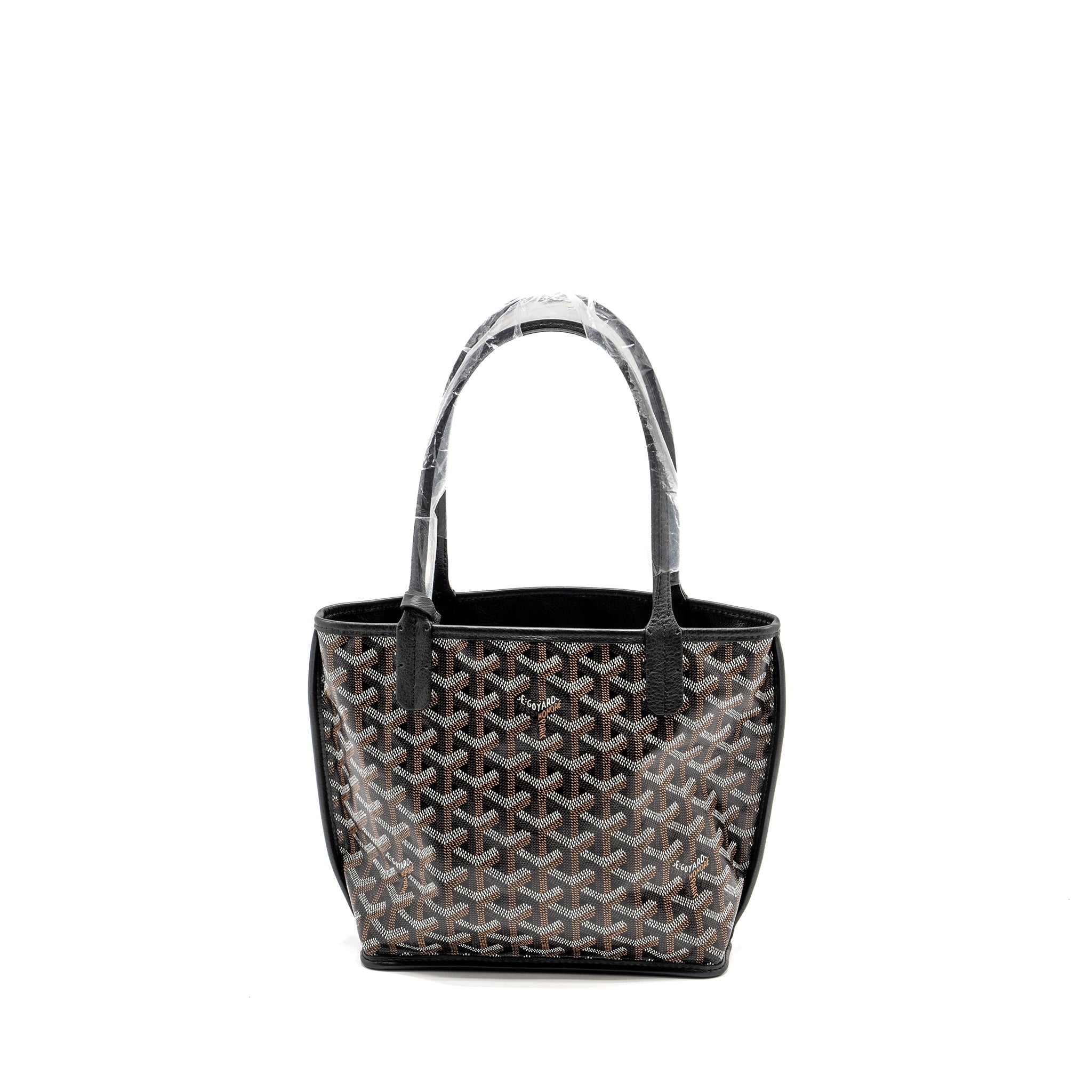 GOYARD MINI ANJOU TOTE GOYARDLINE CANVAS/LEATHER BLACK SHW