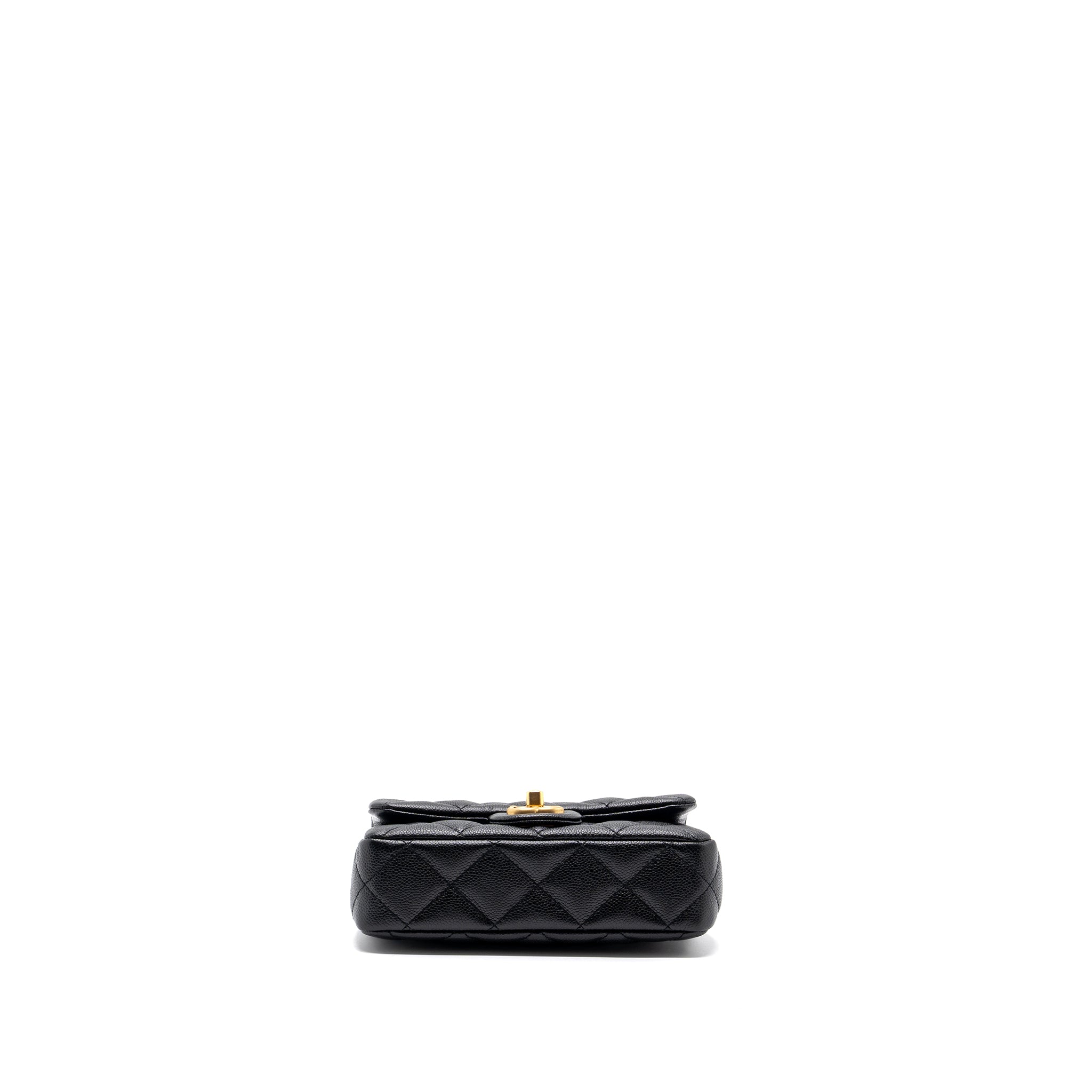 CHANEL 23P MINI COCO LOVE FLAP BAG CAVIAR BLACK GHW(MICROCHIP)