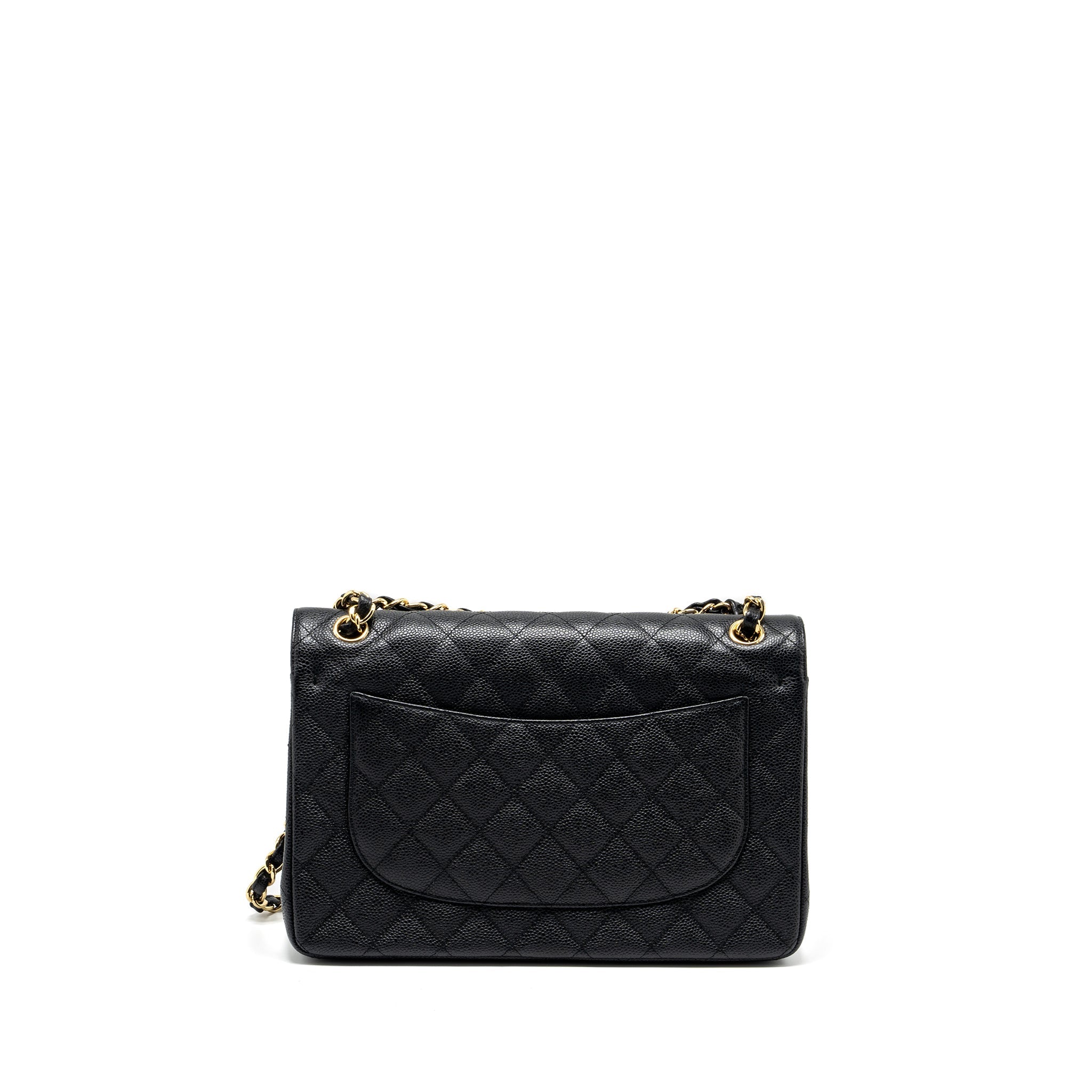 CHANEL JUMBO CLASSIC DOUBLE FLAP BAG CAVIAR BLACK GHW