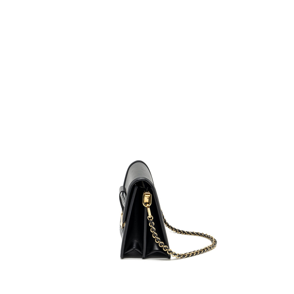 LOUIS VUITTON DAUPHINE MM EPI BLACK GHW