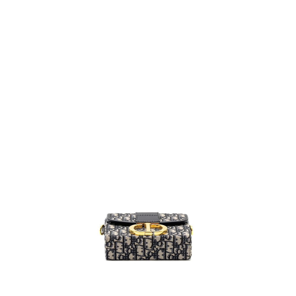 DIOR 30 MONTAIGNE BOX BLUE OBLIQUE JACQUARD GHW