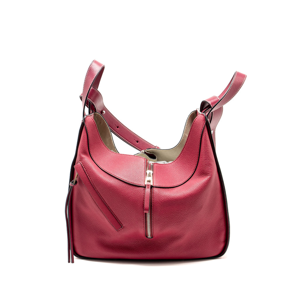 LOEWE MEDIUM HAMMOCK BAG CALFSKIN RASPBERRY SHW