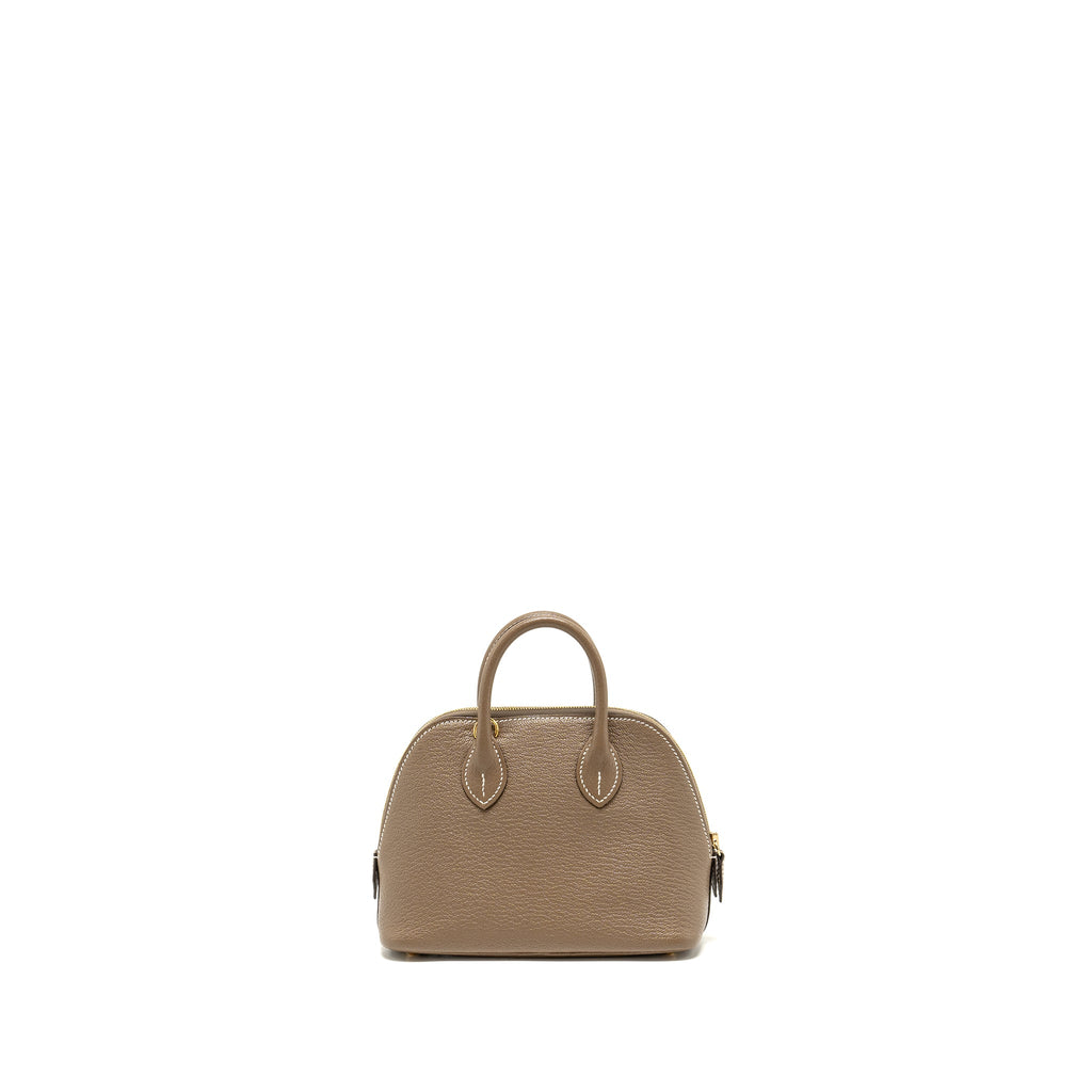 HERMES MINI BOLIDE CHÈVRE MYSORE ETOUPE GHW