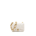 CHANEL 22S GIANT CHAIN FLAP SHOULDER BAG LAMBSKIN WHITE BRUSHED GHW (MICROCHIP)