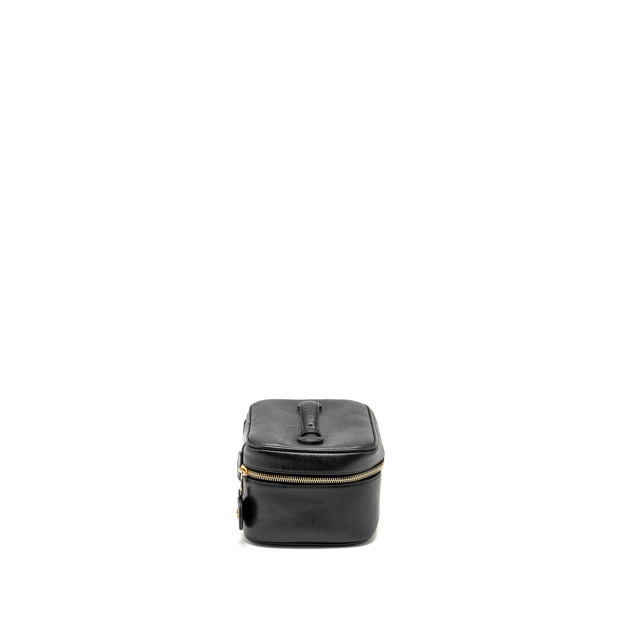 CHANEL VINTAGE VANITY CASE CAVIAR BLACK GHW