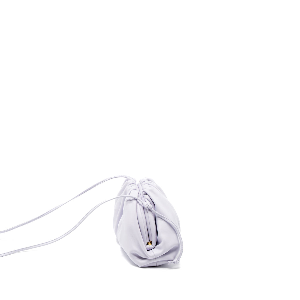 BOTTEGA VENETA MINI POUCH CALFSKIN LIGHT PURPLE GHW