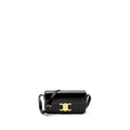 CELINE TRIOMPHE SHOULDER BAG SHINY CALFSKIN BLACK GHW