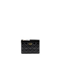 DIOR CARO POUCH WITH CHAIN PATENT CALFSKIN BLACK GHW
