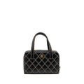CHANEL VINTAGE WILD STITCH ZIP TOTE BAG CALFSKIN BLACK GHW