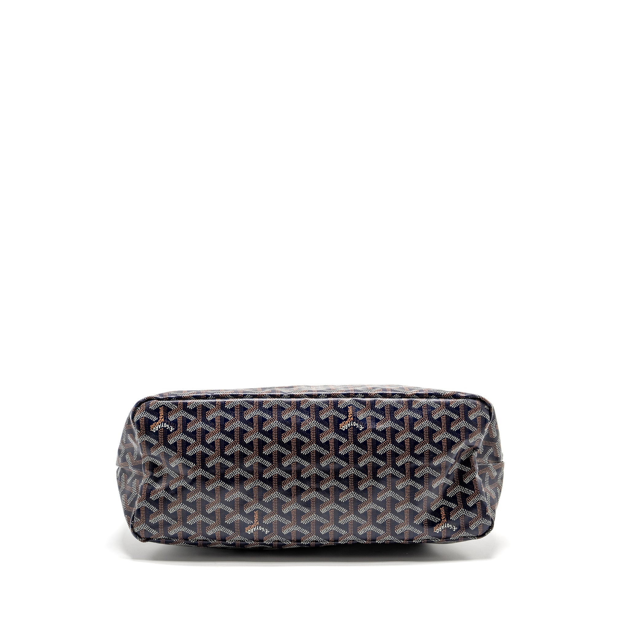 GOYARD BOHEME HOBO BAG GOYARDINE CANVAS/CALFSKIN NAVY SHW
