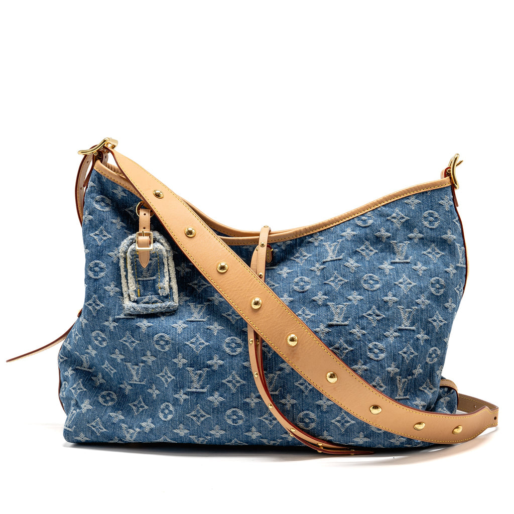 LOUIS VUITTON CARRYALL MM MONOGRAM DENIM BLUE GHW