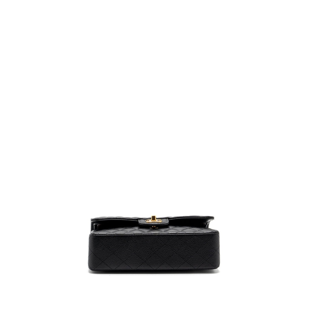 CHANEL SMALL CLASSIC DOUBLE FLAP BAG CAVIAR BLACK GHW